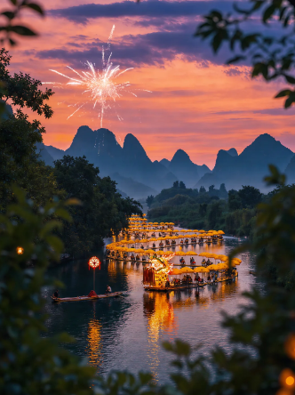 阳朔遇龙河
